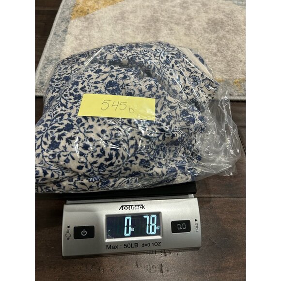 Chelsea & Violet Blue White Floral Jumpsuit Adjustable Straps Sz Medium - Picture 11 of 11